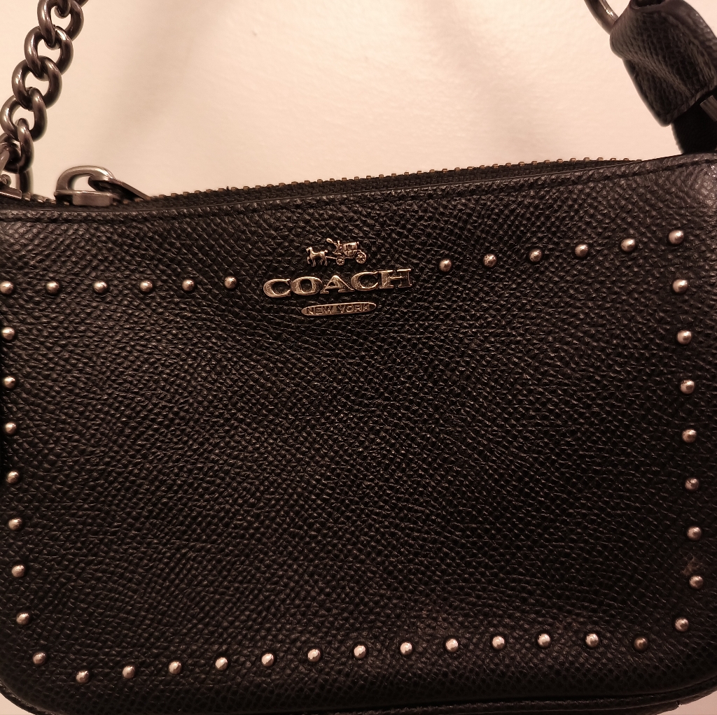 Coach Nolita 15 Black Pebble Leather Wristlet - Excellent Condition
